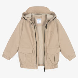 Mayoral-جاكيت هودي واقي من الرياح لون بيج للأولاد | Childrensalon Outlet