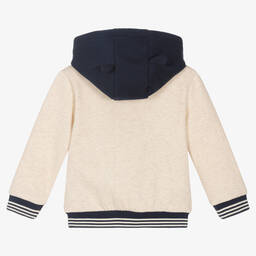 Mayoral-Boys Beige Cotton Zip-Up Top | Childrensalon Outlet