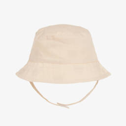 Mayoral Newborn-Boys' Beige Dual-Sided Sun Cap | Childrensalon Outlet