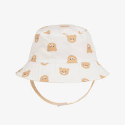 Mayoral Newborn-Boys' Beige Dual-Sided Sun Cap | Childrensalon Outlet