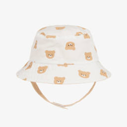 Mayoral Newborn-Boys' Beige Dual-Sided Sun Cap | Childrensalon Outlet