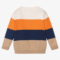 Mayoral-Бежевый трикотажный свитер с лисицами | Childrensalon Outlet