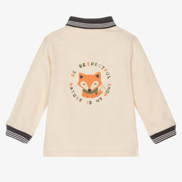 مايورال-توب بولو أطفال ولادي قطن مستدام جيرسي لون بيج | Childrensalon Outlet