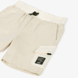 Mayoral-Boys Beige Knit Cargo Bermudas | Childrensalon Outlet