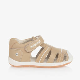 مايورال-حذاء جلد لون بيج لمرحلة بدء المشي للمواليد | Childrensalon Outlet