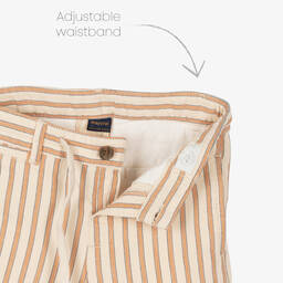Mayoral-Boys Beige & Orange Cotton Shorts | Childrensalon Outlet