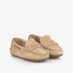 Mayoral-Boys Beige Soft Suede Loafers | Childrensalon Outlet
