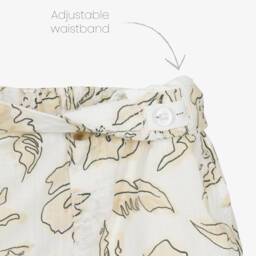Mayoral-Boys Beige Tropical Cotton Shorts | Childrensalon Outlet