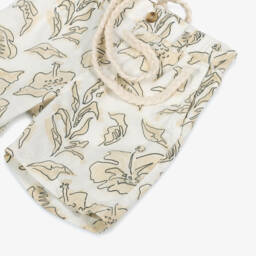 Mayoral-Boys Beige Tropical Cotton Shorts | Childrensalon Outlet