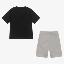 Mayoral-Boys Black & Grey Cotton Shorts Set | Childrensalon Outlet
