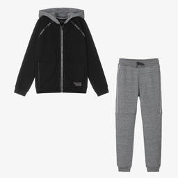 Mayoral Nukutavake-Boys Black & Grey Tracksuit | Childrensalon Outlet