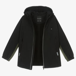 Mayoral Nukutavake-Boys Black Hooded Jacket  | Childrensalon Outlet