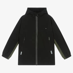 Mayoral Nukutavake-Boys Black Hooded Jacket  | Childrensalon Outlet