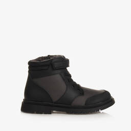 Mayoral-Черные кожаные ботинки | Childrensalon Outlet