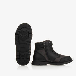 Mayoral-Черные кожаные ботинки | Childrensalon Outlet