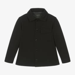 Mayoral-Boys Black Punto Milano Overshirt | Childrensalon Outlet