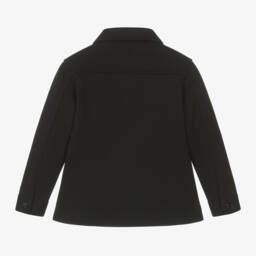 Mayoral-Boys Black Punto Milano Overshirt | Childrensalon Outlet