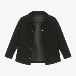 Mayoral-Boys Black Punto Milano Overshirt | Childrensalon Outlet