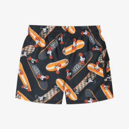 Mayoral-Boys Black Skateboard Print Trunks | Childrensalon Outlet