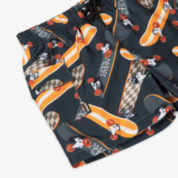 Mayoral-Boys Black Skateboard Print Trunks | Childrensalon Outlet
