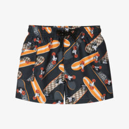 Mayoral-Boys Black Skateboard Print Trunks | Childrensalon Outlet
