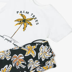 Mayoral-Костюм с пальмами черно-белый для мальчиков | Childrensalon Outlet
