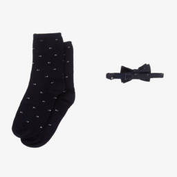 مايورال-طقم ربطة عنق وجوارب لون كحلي للأولاد | Childrensalon Outlet