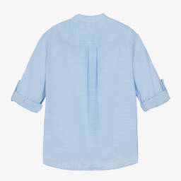 مايورال Nukutavake-تيشيرت بدون ياقة قطن لون أزرق للأولاد | Childrensalon Outlet