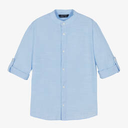 مايورال Nukutavake-تيشيرت بدون ياقة قطن لون أزرق للأولاد | Childrensalon Outlet