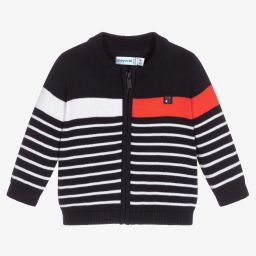 Mayoral-Boys Blue Cotton Cardigan | Childrensalon Outlet
