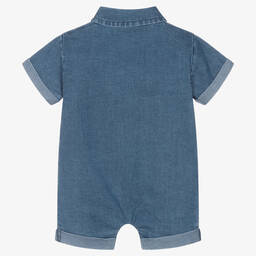 Mayoral-Голубой песочник из хлопкового шамбре | Childrensalon Outlet