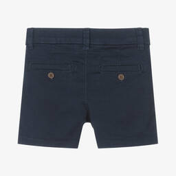 Mayoral-Boys Blue Cotton Chino Shorts | Childrensalon Outlet