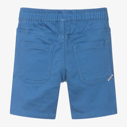 Mayoral-Boys Blue Cotton Drawstring Shorts | Childrensalon Outlet
