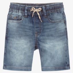 Mayoral-Boys Blue Cotton Jersey Shorts | Childrensalon Outlet