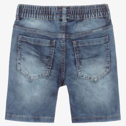 Mayoral-Boys Blue Cotton Jersey Shorts | Childrensalon Outlet