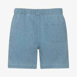 Mayoral-Boys Blue Cotton Jersey Shorts | Childrensalon Outlet