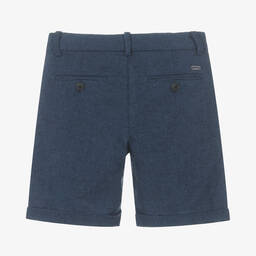 Mayoral-Синие шорты из хлопка и льна | Childrensalon Outlet