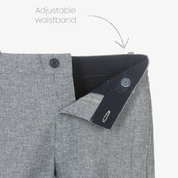 Mayoral-Boys Blue Cotton & Linen Shorts | Childrensalon Outlet