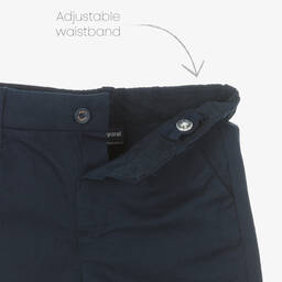 Mayoral-Boys Blue Cotton & Linen Shorts Set | Childrensalon Outlet