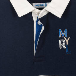 مايورال-توب رغبي أطفال ولادي قطن جيرسي لون كحلي وأزرق | Childrensalon Outlet