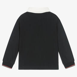 Mayoral-Boys Blue Cotton Rugby Shirt | Childrensalon Outlet