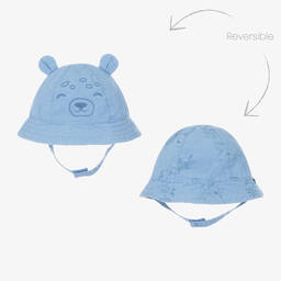 Mayoral-Boys Blue Cotton Safari Print Shorts | Childrensalon Outlet