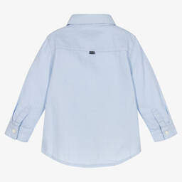 Mayoral-Boys Blue Cotton Shirt & Bow Tie | Childrensalon Outlet