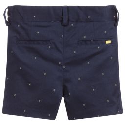 Mayoral-Boys Blue Cotton Shorts | Childrensalon Outlet