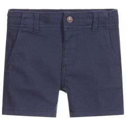 Mayoral-Boys Blue Cotton Shorts | Childrensalon Outlet
