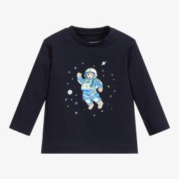 Mayoral-Boys Blue Cotton Top | Childrensalon Outlet
