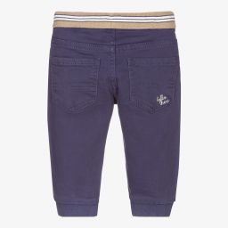 Mayoral-Boys Blue Cotton Trousers | Childrensalon Outlet