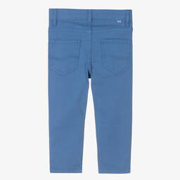 مايورال-بنطلون أطفال ولادي قطن تويل لون أزرق | Childrensalon Outlet