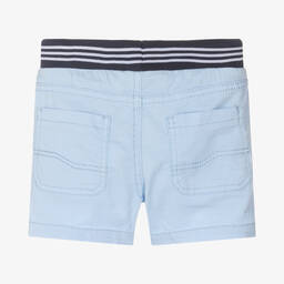 Mayoral-Boys Blue Cotton Twill Shorts | Childrensalon Outlet