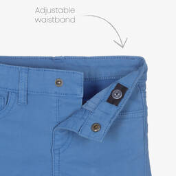 Mayoral-Синие шорты из хлопкового твила | Childrensalon Outlet